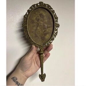 Extremely rare Antique Victorian Bethel Hand Mirror From The 1800’s